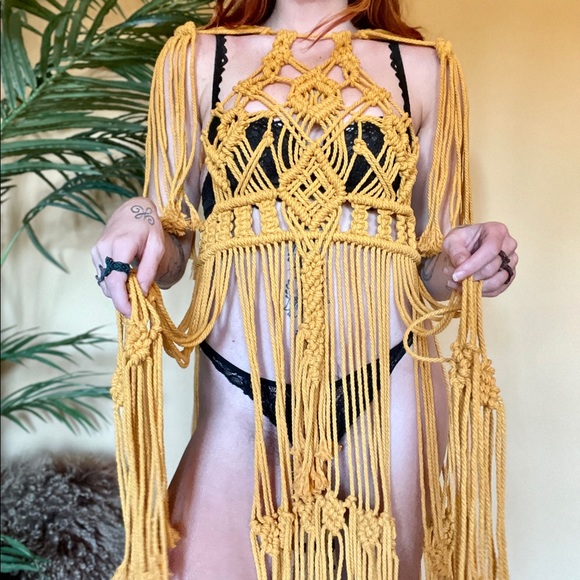 Handmade Macrame Crochet Dress - Picture 7 of 17